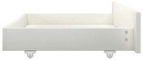 Cadru de pat cu 4 sertare, alb, 160x200 cm, lemn masiv de pin Alb, 160 x 200 cm, 4 Sertare