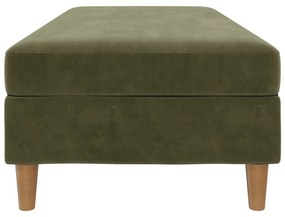 Taburet verde cu tapițerie din catifea Lilly – Støraa