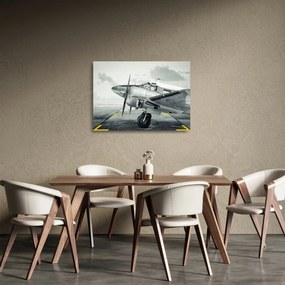 Tablou pe sticlă - Avion (70x50 cm)