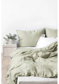 Față de pernă din in Linen Tales, 70 x 90 cm, verde deschis