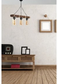 Candelabru pe lanț JASMIN 3xE27/40W/230V maro/bej