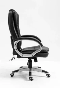 Scaun Directorial cu Masaj, Telecomanda, Piele Ecologica, SIB 7304M, Negru