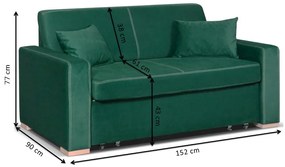Canapea două locuri Pallie (galben). 1043253