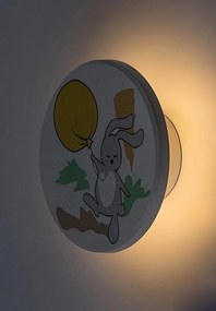 Aplica camera copii motiv iepuras si balon Hopply LED CCT