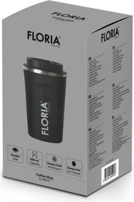 Cana de cafea Floria ZLN9970 tip termos, capacitate 380ml, interior din inox, pereti dublii, gri