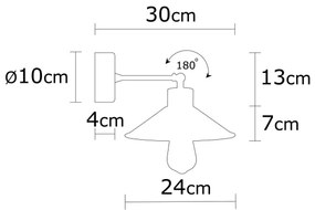 Aplică MANAVGAT 1xE27/40W/230V maro/negru