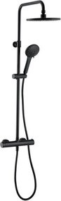 Coloana de dus cu baterie termostatata Wirquin Roma Comfort finisaj negru mat