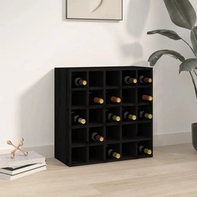 821541 vidaXL Dulap de vinuri, negru, 56x25x56 cm, lemn masiv de pin