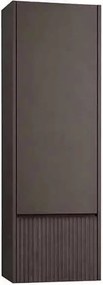Dulap coloana mare suspendat KolpaSan Orphia riflat 1 usa si 1 sertar 45x140 cm finisaj grafit negru