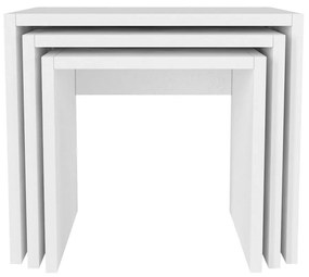 Măsuță auxiliară Zariel White, 3 buc.
