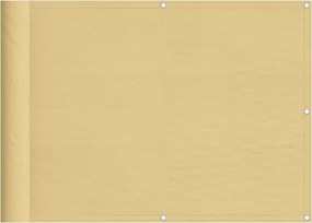 vidaXL Paravan de balcon, nisipiu, 75x1000 cm, 100% poliester oxford