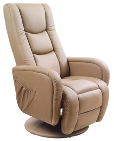 Fotoliu recliner cu masaj Pulsar, bej, 68x135x106 cm