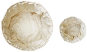 Cutii de depozitare pentru copii crem 2 buc. din material textil ø 30x20 cm Bambie Natural – Lorena Canals