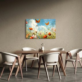 Tablou - Fluturi pe pajiștea de vară (90x60 cm)