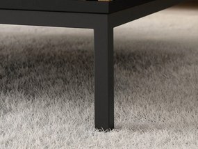 OFERTA Masuta de cafea MEORATI 80x80 cm, negru/artisan stejar calitatea a II-a