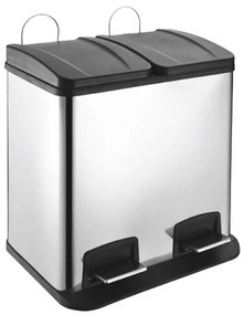 Coș DUO, din inox, 2 x 20l, 40 l