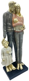 Statueta cuplu cu 2 copii, INNOCENCE, 31cm