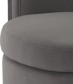 Fotoliu pivotant design elegant Amanda, catifea gri 115148 HZ