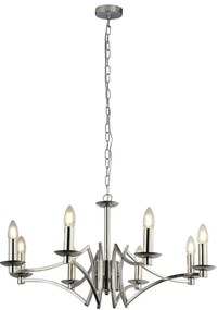 Candelabru clasic cu 8 brate stil elegant Ascot crom