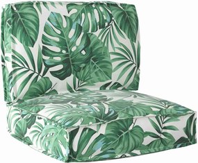 vidaXL Set de perne pentru palet Floral 2 pcs Model Frunză Verde