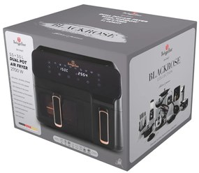 Friteuza cu aer cald dubla, airfryer 5.5+3.5 Black Rose Berlinger Haus BH 9467