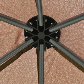 Outsunny Foisor de Gradina pliabil cu Plasa de tantari 3.6x3.6x2.6m Maro