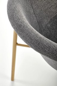 Scaun tapitat k489 gri/auriu