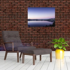 Tablou pe sticlă cu lac (70x50 cm)