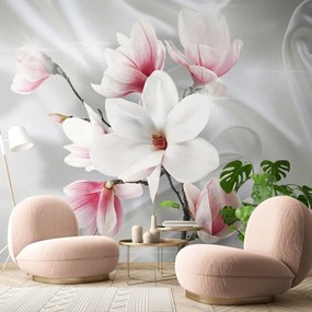 Tapet magnolie albă