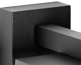 Lampa de perete exterioară neagră IP44 cu senzor de crepuscul - Charlois