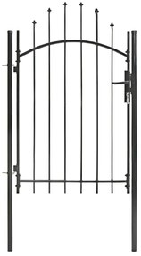 vidaXL Poartă de grădină, negru, 1 x 2 m, oțel
