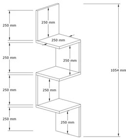 Poliță NUVIA albă
