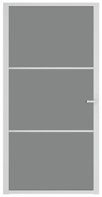 Usa de interior, 102,5x201,5 cm, alb, sticla ESG si aluminiu 1, white and dark transparent, 102.5 x 201.5 cm, 2 Bare orizontale