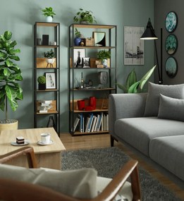 Raft Loriana (negru + stejar craft). 1070984
