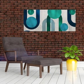 Tablou - Linii și forme circulare (120x50 cm)