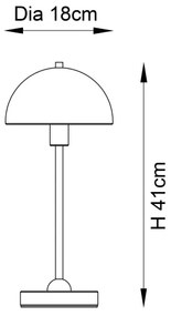 Endon 98496 - Lampă de masă SAROMA, 1xE14/7W/230V, culoare cărămizie