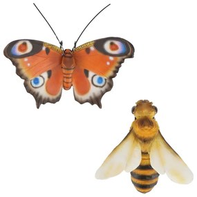 Statuete de grădină 2 buc. din polirășină Butterfly &amp; Bee – Esschert Design