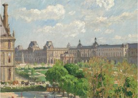 Tablou - Camille Pissarro, Place du Carrousel, Paris, reproducere (70x50 cm)