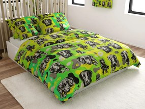 Lenjerie de pat din bumbac ARTEMIS verde, 100% bumbac Dimensiune lenjerie de pat: 70 x 90 cm | 140 x 200 cm