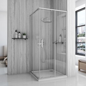 Cabină de duș Rea City 90x90 cm Nickel Brush