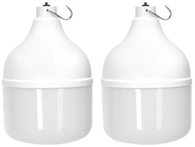 Lustră LED solară Aigostar 2xLED/70W/12V 12000 mAh 6500K d. 12 cm