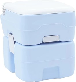 vidaXL Toaletă de camping Albastru deschis și alb 41,5 x 36,5 x 42 cm