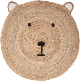 PROMO Covor din iuta pentru copii CAP DE URS 100 cm II. calitate