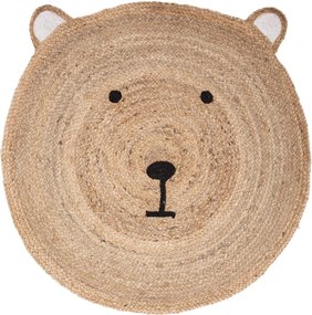 PROMO Covor din iuta pentru copii CAP DE URS 100 cm II. calitate