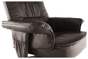 Fotoliu relaxant cu suport pentru picioare, cappucino, LERATO