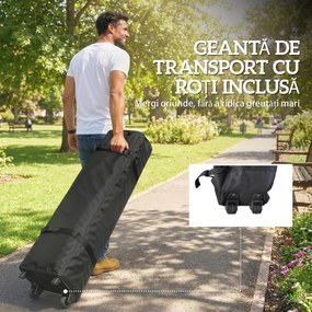 Outsunny Pavilion 3x3m Pliabil, Montaj Ușor cu Buton, UPF 50+ Protecție | Aosom Romania