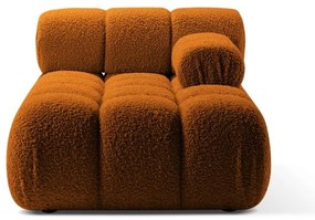 Modul pentru canapea modulară portocaliu cu tapițerie din țesătură bouclé (cu colț pe partea dreaptă) Bellis – Micadoni Home