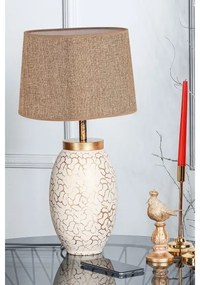 Lampă de masă 1xE27/40W/230V bej/auriu