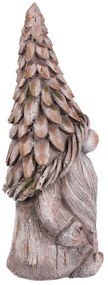 Decorațiune de grădină pitic Ciupercă, gri, 25 x19 x 49 cm