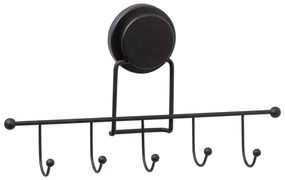 Cuier pentru prosoape baie Metalife MGS-702, 5 agatatoare, 6,5х31,5х17,5 cm, Negru